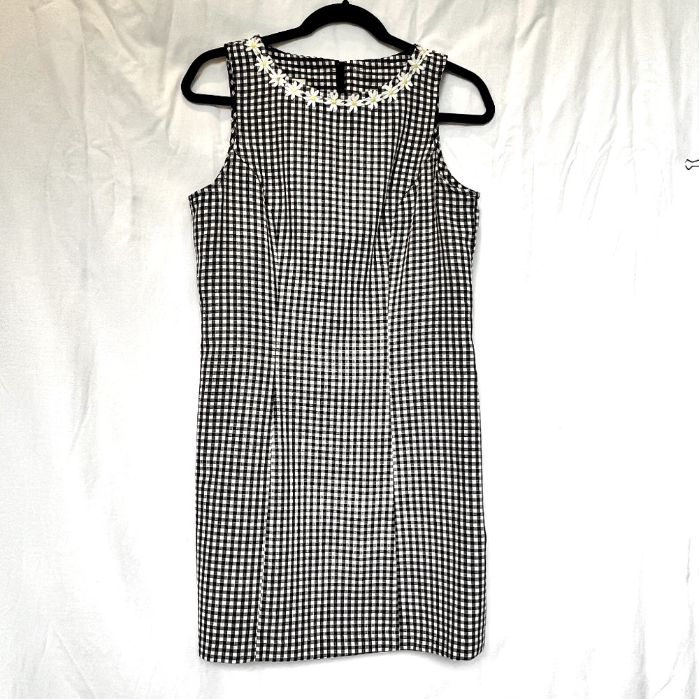 Byer Too Vintage Black & White Gingham Sleeveless Dress Size 7